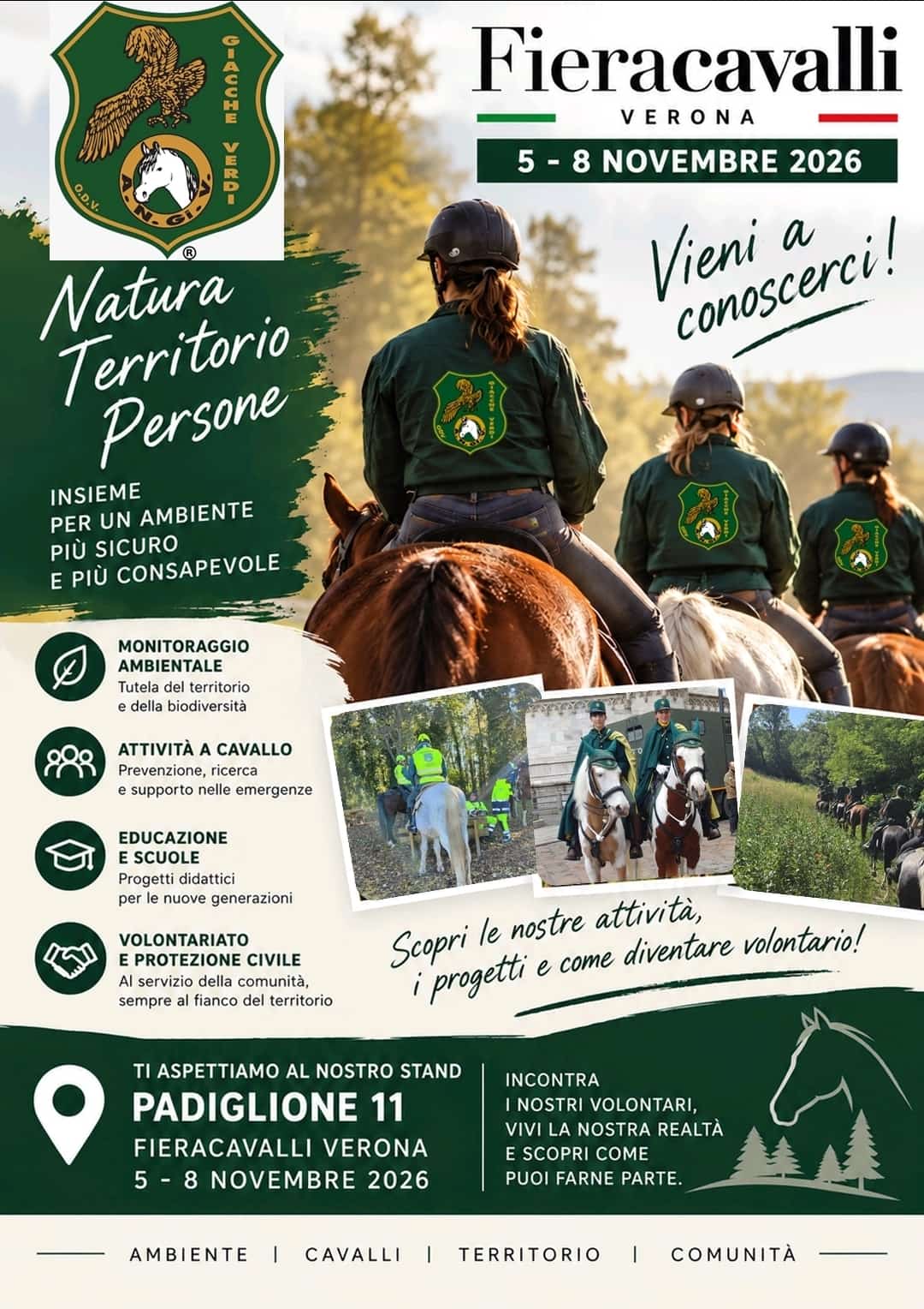 Vieni a conoscere le Giacche Verdi a Fieracavalli Verona!